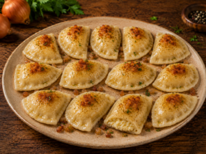 1. Pierogi ruskie z omastą (masło, cebulka lub boczek) 13 szt.